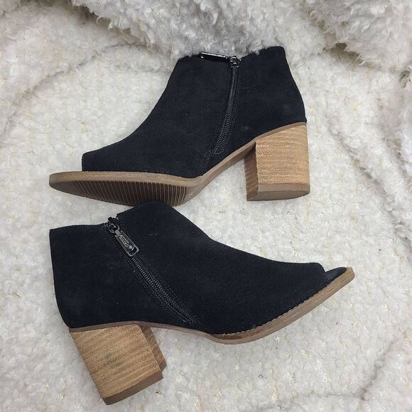 Blondo Nappa Waterproof Leather Peep-toe Ankle Boots sz 6 - Picture 6 of 8